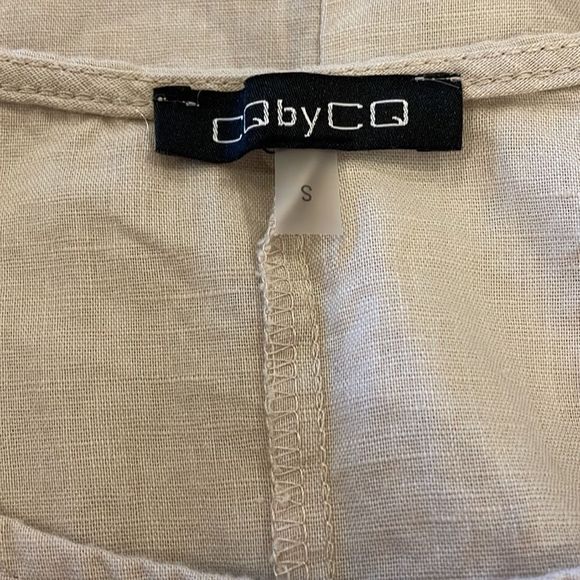 CQbyCQ Caribbean Queen Linen Ruffle Top Size Small - Picture 4 of 5